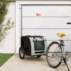 Pet Bike Trailer Gray and Black Oxford Fabric&Iron