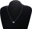925 Sterling Silver Heart Necklace for Girls Womens Dog Paw Pendant Necklace Love Chain 16''+2''