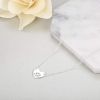 925 Sterling Silver Heart Necklace for Girls Womens Dog Paw Pendant Necklace Love Chain 16''+2''