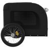 Pet Bike Trailer Gray and Black Oxford Fabric&Iron
