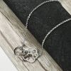Stainless Paw Print Pendant Necklace for Women Forever Loving Heart Link Dog Paw Pendant Couple Necklace Jewelry