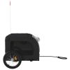 Pet Bike Trailer Gray and Black Oxford Fabric&Iron
