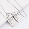 Fashion Name Dog Tag Hip Hop Necklace Pendant Men's Titanium Steel Women's Long