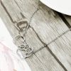 Stainless Paw Print Pendant Necklace for Women Forever Loving Heart Link Dog Paw Pendant Couple Necklace Jewelry