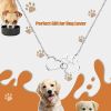 Stainless Paw Print Pendant Necklace for Women Forever Loving Heart Link Dog Paw Pendant Couple Necklace Jewelry