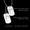 Fashion Name Dog Tag Hip Hop Necklace Pendant Men's Titanium Steel Women's Long
